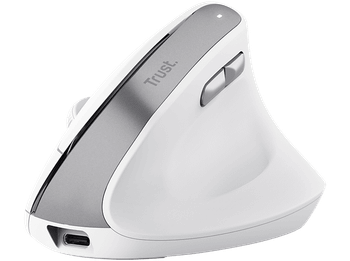 Ratón inalámbrico - Trust Bayo II, Inalámbrico, 2400 ppp, Ergonómico, Blanco
