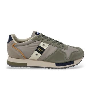 Blauer para hombre. S6QUEENS01 Zapatillas Queens 01 verde (45), Piel, Plano, Cordones, Casual