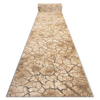 Alfombra De Pasillo Karmel Terra Suelo Agrietado - Caramelo Gris 80 Cm 80x860 Cm