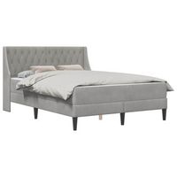 estructura de cama con colchon gris claro 140 x 190 cm vidaxl
