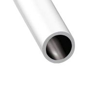 perfil de aluminio blanco - tubo redondo - x4 unds - 150m  60 mm