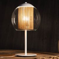 lampara de mesa bola cuerda oro ii
