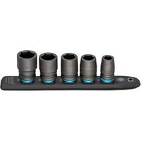 hazet 900s-sr5 smartrail r conector de cable de plastico flexible r cuadrado hueco 12 pulgadas 125 mm r perfil de traccion de hexagono exterior r 13 r 17 r 19 r 22 r 24 r numero de herramientas 5