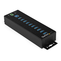 hub ladron usb 30 de 10 puertos con alimentacion y esd 350w