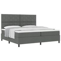 cama tapizada 203x200x128 cm  - gris