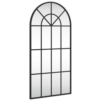Espejo De Pared Arco De Hierro Negro 40x80 Cm Vidaxl