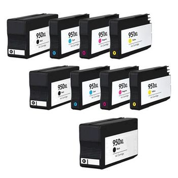 Compatible Multipack HP OfficeJet Pro 8625 e-All-in-One Printer Ink Cartridges (9 Pack) -CN045AE