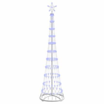 Árbol De Navidad Led Con 230 Led Azul 51 X 51 X 190 Cm Metal Vidaxl