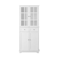 aparador alto con 4 puertas 2 cajones madera blanco
