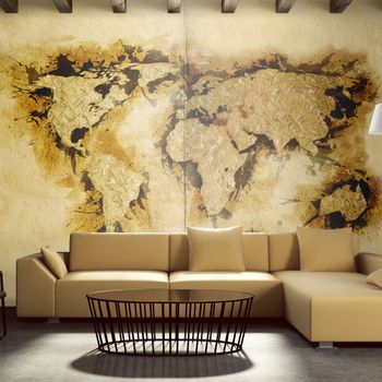 Fotomural - Mapa De Los Buscadores Del Oro