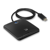 multilector externo usb-c ewent dni-e negro