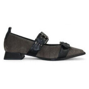Ezzio Bailarinas zapato piel velour con pulsera tacon 3cm para mujer