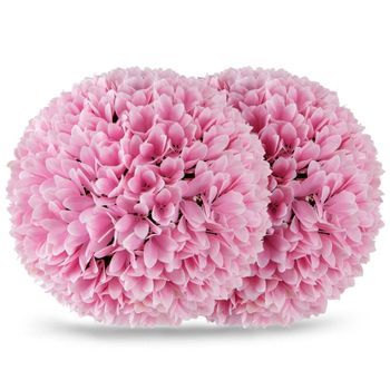 Juego De 2 Bolas Decorativas De Boj Resistentes A Los Rayos Uv, Planta Artificial Topiaria, Planta Decorativa, Diámetro 28 Cm, Rosa