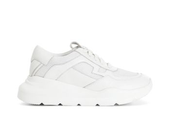 zapatillas deportivas de piel y tela white