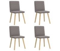 vidaxl sillas de comedor 4 unidades tela taupe