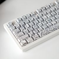 tapa de tecla pbt con impresion lateral topografica retroiluminada 5 lados sub-sub perfil de cereza para teclado mecanico cherry mx gamer