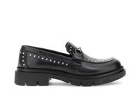 mocasines de piel con bocado y tachuelas black 38