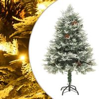 arbol de navidad  decoraciones de navidad con luces y pinas pvc pe verde 150 cm cfw527468
