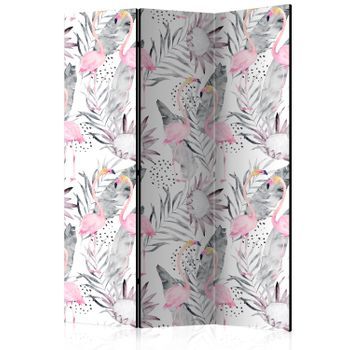 Biombo - Flamingos And Twigs (135x172 Cm)