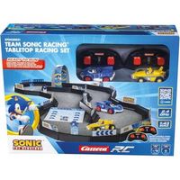 carrera rc - mini pista de carreras - juego de carreras de mesa team sonic racingr