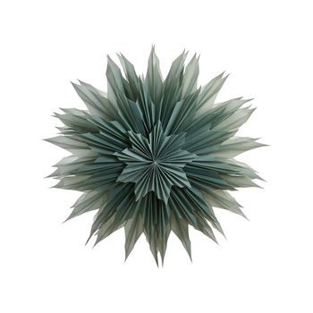 Lámpara Colgante De Papel Iluminación Decorativa Navideña Estrella Copo De Nieve Verde Grona