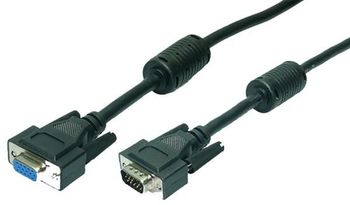 LogiLink VGA Cable ST/BUblack 2x Ferrit Core 3M, CV0005 (Ferrit Core 3M)
