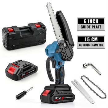 Sierra de corte para madera sin escobillas de 6 pulgadas, motosierra eléctrica de jardín, herramienta eléctrica inalámbrica para batería Makita de 18V.