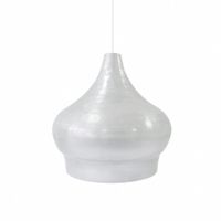 lampara de suspension campana metal blanco d22 cm