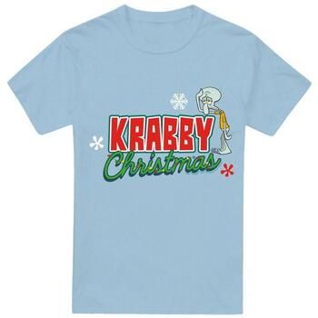 Spongebob Squarepants Camiseta Krabby Christmas para hombre