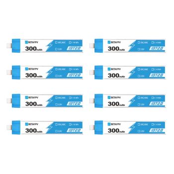 8PCS Batería BETAFPV BT2.0 4.35V 300mAh 1S 30C para drones FPV Cetus Lite/Cetus/Moblite7