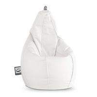 puff pera polipiel  blanco happers xl