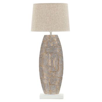 Lámpara De Mesa En Resina Dorada Ø Cm 38x90