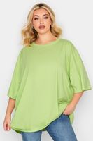 yours camiseta extragrande verde lima de algodon mujer curvy y tallas grandes yours