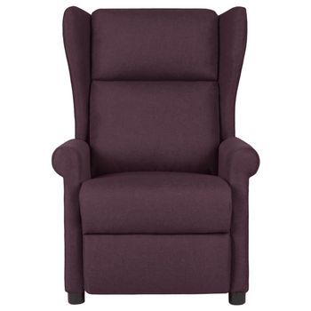 Sillón Reclinable De Tela Marrón Oscuro Cfw662964