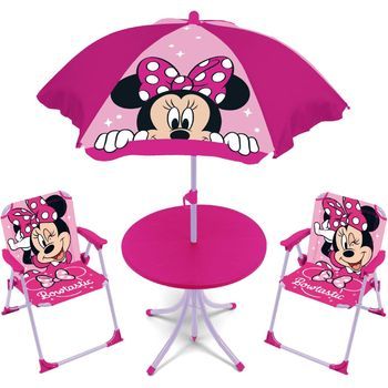 Set Mesa Con Sombrilla Y Sillas Minnie Mouse