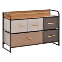 comoda de tela 875x29x58 cm multicolor