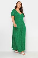 yours vestido verde cruzado de lunares mujer curvy y tallas grandes yours