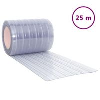 tira de cortina para puertas pvc transparente 300x26 mm 25 m vidaxl