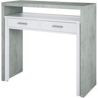 habitdesign bureau mesa de escritorio extensible blancogris