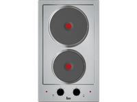 placa modular - teka efx 301 2p electrica 2 zonas zona grande 18 cm 30 acero inoxidable