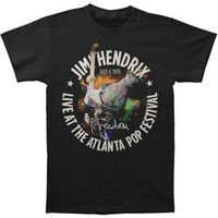 jimi hendrix camiseta manga larga atlanta pop festival 1970 para mujer