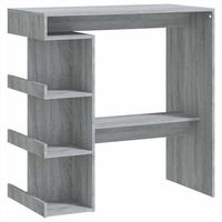 mesa bar estante almacenaje gris sonoma 100x50x1015 cm vidaxl