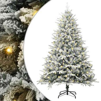 Árbol De Navidad Artificial Pre-iluminado Verde 180 Cm Pvc Y Pe Vidaxl