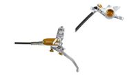 hope tech4 x2 disc break   delantero plata   bronce latiguillo estandar