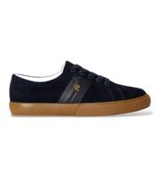 lauren ralph lauren para mujer 802868344009 zapatillas janson ii de ante y piel marino 36 plano serraje cordones casual