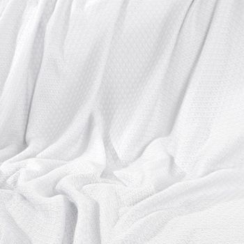 Manta refrescante 100% fibra de bambú natural – Manta fría transpirable para dormir sin sudar, ligera, suave y agradable para la piel, ideal para adultos y niños, tamaño 150x200 cm, color blanco,