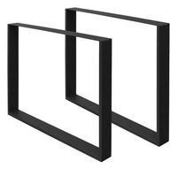 2x conjunto de patas de mesa industriales 90x72 cm negro ecd germany