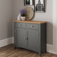 arlia oak and grey 2 door sideboard
