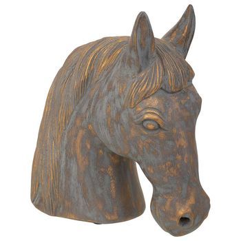 Figura Decoración De Poliresina Gris 31x15x31