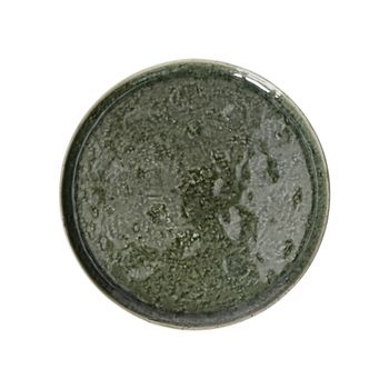 Plato llano de gres verde oscuro